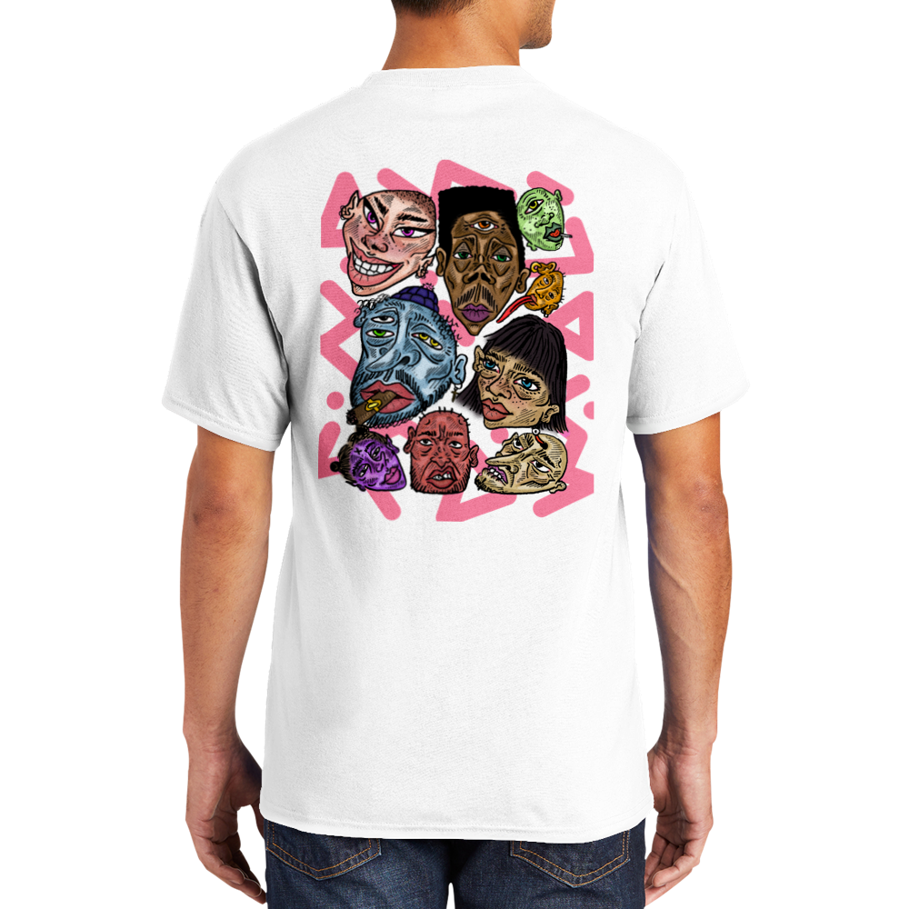 Familiar Faces T-shirt in Pink