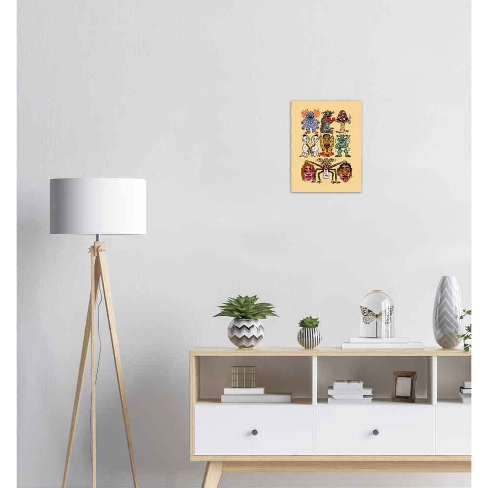 Coupla Creatures Poster in Yellow